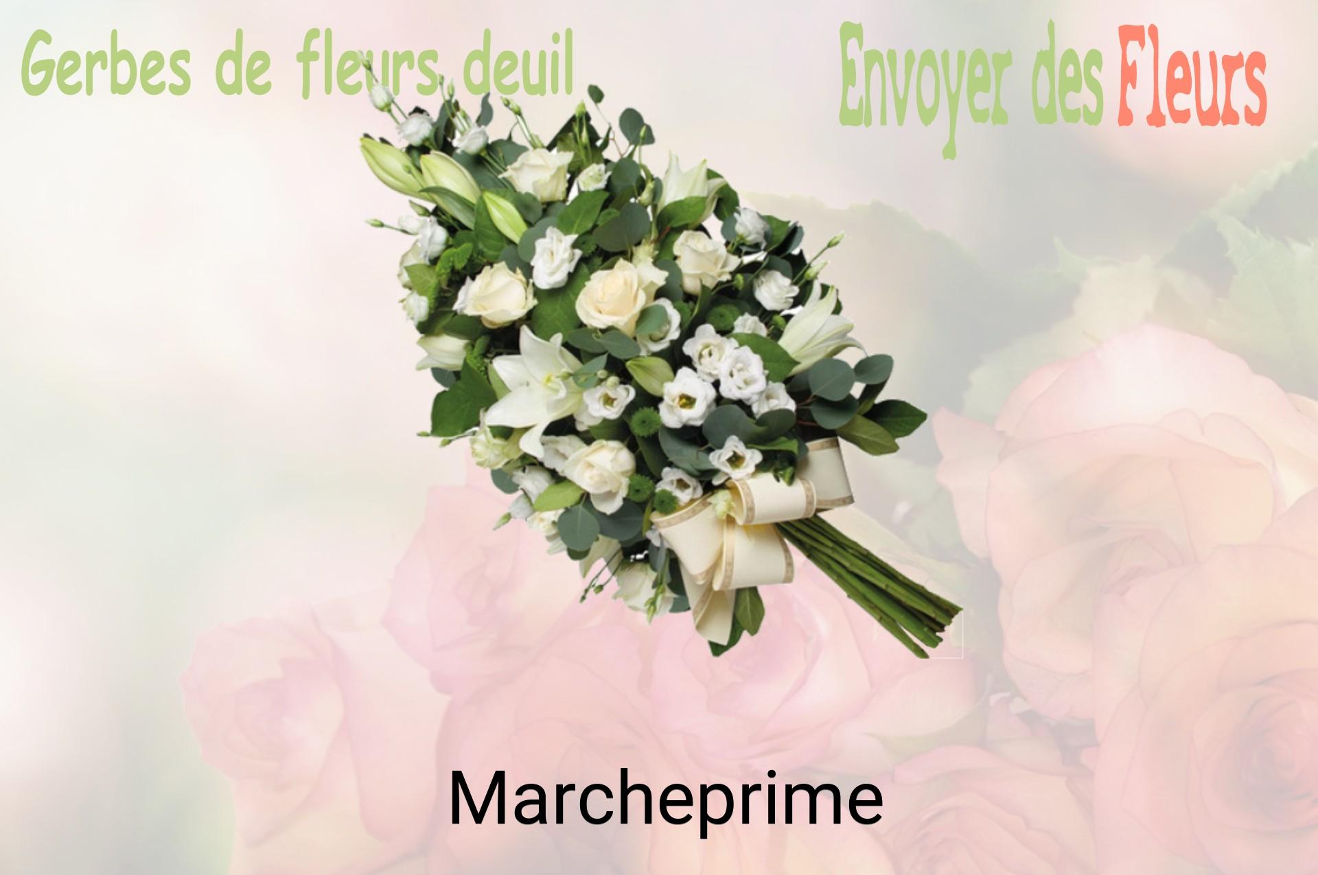 Gerbe de fleurs de deuil livrée à Marcheprime